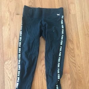 PINK Athletic Logo Leggings in Heather Grey